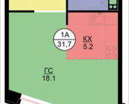 1-комнатная квартира площадью 39.1 кв.м, Некрасова, 6 | цена 3 053 710 руб. | www.metrprice.ru