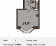 1-комнатная квартира площадью 32.1 кв.м, Донецкая ул., 30С1 | цена 4 353 480 руб. | www.metrprice.ru