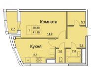 1-комнатная квартира площадью 41.15 кв.м, Ярославское ш, 141 | цена 3 333 150 руб. | www.metrprice.ru