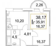 1-комнатная квартира площадью 38 кв.м, Советская ул., 6 | цена 2 200 200 руб. | www.metrprice.ru