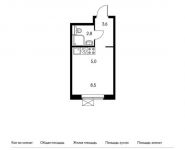 1-комнатная квартира площадью 19.9 кв.м,  | цена 2 525 310 руб. | www.metrprice.ru