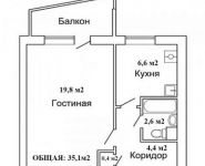 1-комнатная квартира площадью 35 кв.м, Шипиловский пр., 69 | цена 5 250 000 руб. | www.metrprice.ru
