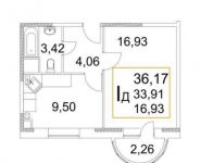 1-комнатная квартира площадью 36 кв.м, Советская ул., 8 | цена 2 134 400 руб. | www.metrprice.ru