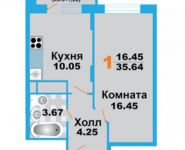 1-комнатная квартира площадью 35.7 кв.м, Рупасовский 2-й пер., 12 | цена 3 600 000 руб. | www.metrprice.ru