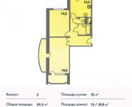 2-комнатная квартира площадью 0 кв.м, Гагарина пр-т, 14 | цена 4 692 600 руб. | www.metrprice.ru