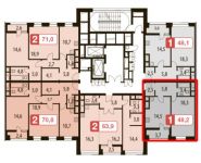 1-комнатная квартира площадью 48.2 кв.м, Маломосковская ул, влд14 | цена 11 475 456 руб. | www.metrprice.ru