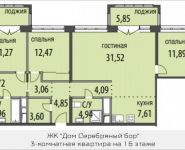 3-комнатная квартира площадью 107.98 кв.м, Живописная, 1 | цена 37 253 100 руб. | www.metrprice.ru