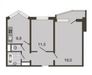 2-комнатная квартира площадью 51.1 кв.м, Авиаторов ул, д. 5, корп. 4 | цена 6 161 000 руб. | www.metrprice.ru