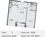 2-комнатная квартира площадью 64 кв.м, Маломосковская ул., 14С1 | цена 13 760 200 руб. | www.metrprice.ru