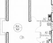 2-комнатная квартира площадью 83.4 кв.м, улица Ляпидевского, вл1 | цена 16 500 000 руб. | www.metrprice.ru