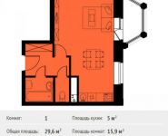 1-комнатная квартира площадью 29 кв.м, Фруктовая ул., 1 | цена 3 677 883 руб. | www.metrprice.ru