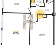 2-комнатная квартира площадью 67.5 кв.м в ЖК "SHIROKAYA", Акуловская улица, 23 | цена 11 358 642 руб. | www.metrprice.ru