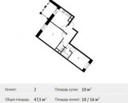 2-комнатная квартира площадью 47.5 кв.м, Софийская ул, 21 | цена 4 005 504 руб. | www.metrprice.ru