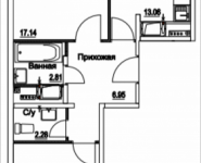 2-комнатная квартира площадью 59.98 кв.м, 2-я Муравская, корп.7 | цена 7 128 336 руб. | www.metrprice.ru