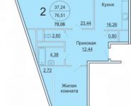 2-комнатная квартира площадью 78 кв.м, Садовая ул., 3 | цена 4 060 681 руб. | www.metrprice.ru