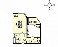 1-комнатная квартира площадью 54 кв.м, Гагарина пр-т, 17/7 | цена 4 800 000 руб. | www.metrprice.ru