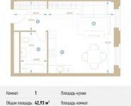 1-комнатная квартира площадью 42.9 кв.м, Кожевнический пр., 4 | цена 17 287 740 руб. | www.metrprice.ru