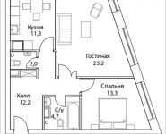 2-комнатная квартира площадью 69 кв.м, Шелепихинская набережная, влд 34, корп.5 | цена 16 800 974 руб. | www.metrprice.ru