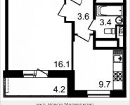 1-комнатная квартира площадью 36 кв.м, проспект Астрахова, 2 | цена 3 564 000 руб. | www.metrprice.ru