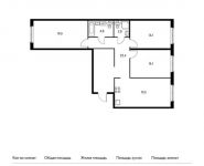 3-комнатная квартира площадью 96.7 кв.м, Академика Павлова ул, 34 | цена 16 883 820 руб. | www.metrprice.ru