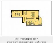 2-комнатная квартира площадью 58.31 кв.м, Расторгуевское шоссе, 24 | цена 4 256 630 руб. | www.metrprice.ru