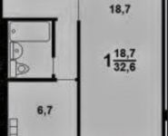 1-комнатная квартира площадью 32.8 кв.м, Академическая Большая ул., 77-1 | цена 4 700 000 руб. | www.metrprice.ru