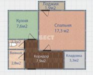 1-комнатная квартира площадью 41.7 кв.м, Авиаконструктора Миля ул., 19 | цена 5 499 000 руб. | www.metrprice.ru