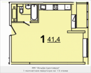 1-комнатная квартира площадью 41.6 кв.м, 9 мая, корп.2 | цена 4 650 000 руб. | www.metrprice.ru