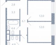 3-комнатная квартира площадью 85.7 кв.м, Новоалексеевская, 16с7 | цена 19 437 010 руб. | www.metrprice.ru