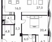 2-комнатная квартира площадью 108.6 кв.м в МФК "Balchug Residence", Садовническая, к5вл31, корп.3 | цена 78 264 607 руб. | www.metrprice.ru