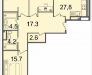 4-комнатная квартира площадью 112.7 кв.м, Серебрякова, 11-13, корп.2 | цена 16 447 044 руб. | www.metrprice.ru