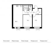2-комнатная квартира площадью 59.4 кв.м,  | цена 5 231 061 руб. | www.metrprice.ru