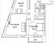 2-комнатная квартира площадью 74 кв.м, Шелепихинская набережная, влд 34, корп.3 | цена 22 556 800 руб. | www.metrprice.ru