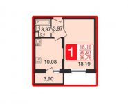 2-комнатная квартира площадью 62.3 кв.м, Богородский мкр, 14 | цена 3 775 380 руб. | www.metrprice.ru