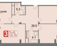 3-комнатная квартира площадью 117 кв.м, Трехгорный Вал ул., 14 | цена 121 994 440 руб. | www.metrprice.ru