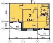 2-комнатная квартира площадью 54.87 кв.м, 5-й микрорайон, 18 | цена 3 007 972 руб. | www.metrprice.ru