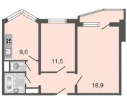 2-комнатная квартира площадью 50.6 кв.м, Авиаторов ул, д. 5, корп. 4 | цена 6 101 000 руб. | www.metrprice.ru