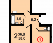 2-комнатная квартира площадью 59.9 кв.м, Москва, корп.14 | цена 5 960 109 руб. | www.metrprice.ru