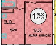 1-комнатная квартира площадью 47.4 кв.м, Московская ул., 52К25 | цена 4 029 000 руб. | www.metrprice.ru