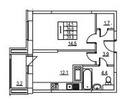 1-комнатная квартира площадью 40 кв.м, Эко Видное мкр, 1 | цена 3 412 510 руб. | www.metrprice.ru