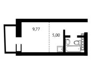 1-комнатная квартира площадью 21.6 кв.м,  | цена 2 688 768 руб. | www.metrprice.ru