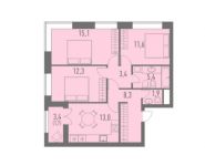 3-комнатная квартира площадью 72.7 кв.м, Грайвороновский 2-й проезд, д.38стр1 | цена 9 166 481 руб. | www.metrprice.ru