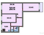 3-комнатная квартира площадью 60 кв.м, Донбасская ул., 6 | цена 6 800 000 руб. | www.metrprice.ru