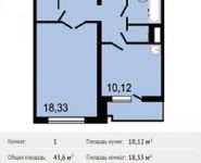 1-комнатная квартира площадью 43 кв.м, Черемухина ул. | цена 4 477 650 руб. | www.metrprice.ru