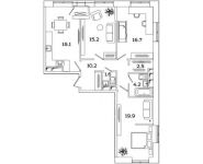 3-комнатная квартира площадью 88.4 кв.м, Рязанский проспект, д.влд 2 | цена 15 871 954 руб. | www.metrprice.ru