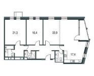 4-комнатная квартира площадью 121.1 кв.м в ЖК "AFI Residence. Павелецкая", Обводное шоссе, 10 | цена 20 374 093 руб. | www.metrprice.ru