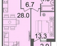 2-комнатная квартира площадью 54.1 кв.м, Серебрякова, 11-13, корп.3 | цена 8 001 390 руб. | www.metrprice.ru