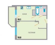 1-комнатная квартира площадью 37.4 кв.м, Северная улица, 10 | цена 2 618 000 руб. | www.metrprice.ru