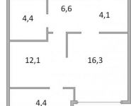 1-комнатная квартира площадью 45 кв.м, Сергея Макеева ул., 9 | цена 16 778 000 руб. | www.metrprice.ru