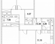 3-комнатная квартира площадью 106.22 кв.м, Лазоревый пр., 3, корп.5 | цена 27 096 615 руб. | www.metrprice.ru